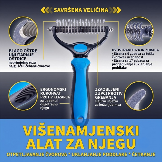 Dvostrana Četka Protiv Linjanja – Recite Zbogom Dlakama po Kući